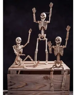 Positionierbares Skelett 35cm -Outlet-Horror-Shop positionierbares skelett 35 cm posable skeleton halloween skelett verstellbar 52662 2