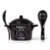 Purrfect Stew Müsli & Suppenschale Mit Löffel 1 Purrfect Stew Müsli & Suppenschale Mit Löffel -Outlet-Horror-Shop purrfect stew muesli und suppenschale halloween und gothic wohnungsdeko und homeware alchemy england bat broth bowl 52745