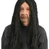 Rasta Maske Mit Dreadlocks -Outlet-Horror-Shop rasta maske mit dreadlocks reggae maske mit zoepfen kiffer maske mit haaren 24300