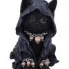 Reaper Katze Mit Totenkopf Ketten 16cm -Outlet-Horror-Shop reaper katze mit totenkopf ketten reapers feline with skull chain gothic deko geschenkartikel 53938