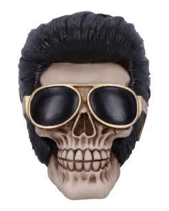 Rock 'n' Roll Totenkopf 17cm 10 Rock 'n' Roll Totenkopf 17cm -Outlet-Horror-Shop rock n roll totenkopf rock n roll totenschaedel rock n roll skull rockabilly wohnaccessoire 53392 02