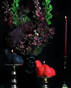 Schwarze Anatomische Herz Kerze -Outlet-Horror-Shop rote anatomische herz kerze red anatomical heart candle gothic homeware 53183 05