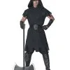 Scharfrichter Herren Kostüm -Outlet-Horror-Shop scharfrichter herren kostuem kenker verkleidung halloween kostume karnevals kostuem fuer herren mittelalter look schwarzes maenner kostuem 21753 2