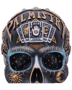 Schicksal Der Handlesekunst Gothic Schädel 18cm -Outlet-Horror-Shop schicksal der handlesekunst gothic schaedel 18cm destiny palmistry skull gothic deko totenkopf 53994 5