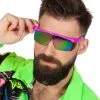 "Schnelle Brille" 80er Jahre Style Pink -Outlet-Horror-Shop schnelle brille 80er jahre style pink quick glasses 80s style pink schutzbrille fasching 54341