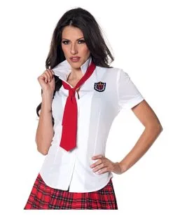 Schulmädchen Kostüm Bluse