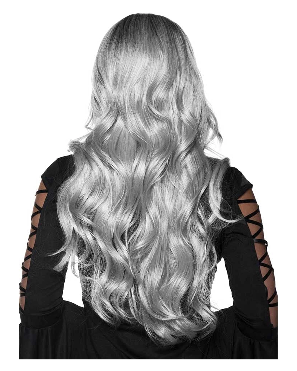 Schwarz-silberne Ombre Perücke 4 Schwarz-silberne Ombre Perücke – Bild 2