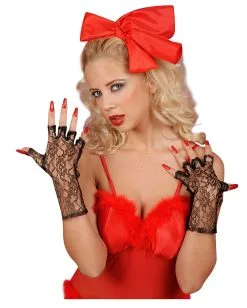 80ies Kurze Fingerlose Spitzen Handschuhe Schwarz 7 80ies Kurze Fingerlose Spitzen Handschuhe Schwarz -Outlet-Horror-Shop schwarze 80er jahre spitzenhandschuhe elegante kostuem handschuhe fuer fasching 15884 03