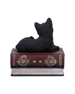 Schwarze Katze Auf Zauberbücher Box 11,7cm -Outlet-Horror-Shop schwarze katze auf zauberbuecherbox black salems cat on spellbook box halloween tischdekoration 50947 04