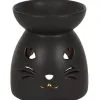 Schwarze Katze Duftöl Lampe 1 Schwarze Katze Duftöl Lampe -Outlet-Horror-Shop schwarze katze duftoel lampe black cat cut out oil burner halloween tischdeko 50804 01