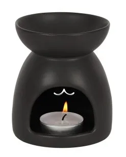 Schwarze Katze Duftöl Lampe 6 Schwarze Katze Duftöl Lampe -Outlet-Horror-Shop schwarze katze duftoel lampe black cat cut out oil burner halloween tischdeko 50804 02