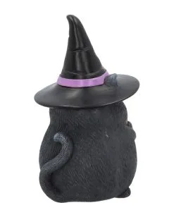 Schwarze Katze Mit Hexenhut -Outlet-Horror-Shop schwarze katze mit hexenhut black cat with witch hat and broom gothic figur geschenkartikel 39255 05