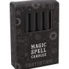 Schwarze "Schutz" Zauberkerzen 12 St. -Outlet-Horror-Shop schwarze schutz zauberkerzen black protection spell candles gothic deko 50668 01