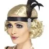 Schwarzes Charleston Stirnband -Outlet-Horror-Shop schwarzes charleston stirnband 20er jahre kostuemzubehoer flapper verkleidungs accessoires 20944