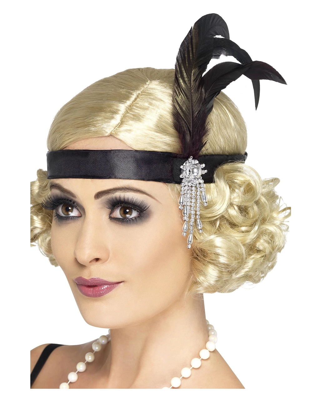 Schwarzes Charleston Stirnband 3 Schwarzes Charleston Stirnband