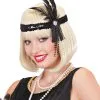 Flapper Stirnband Schwarz Mit Schwarzer Feder -Outlet-Horror-Shop schwarzes flapper stirnband mit schwarzer feder charleston headband 20er jahre mottoparty zubehoer 25600 01