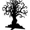 Haunted Tree Halloween Tischdeko Schwarz -Outlet-Horror-Shop se50169