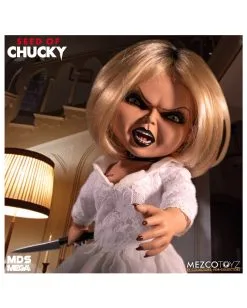 Seed Of Chucky Sprechende Tiffany Figur 38cm -Outlet-Horror-Shop seed of chucky tiffany actionfigur seed of chucky talking tiffany action figurine mezco toys 50885 06