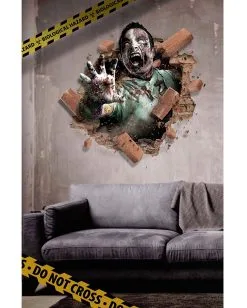 Selbstklebende 3D Deko Folie Zombie 5 Selbstklebende 3D Deko Folie Zombie -Outlet-Horror-Shop selbstklebende 3d deko folie zombie self adhesive 3d deco foil zombie halloween wanddekoration 53250 2