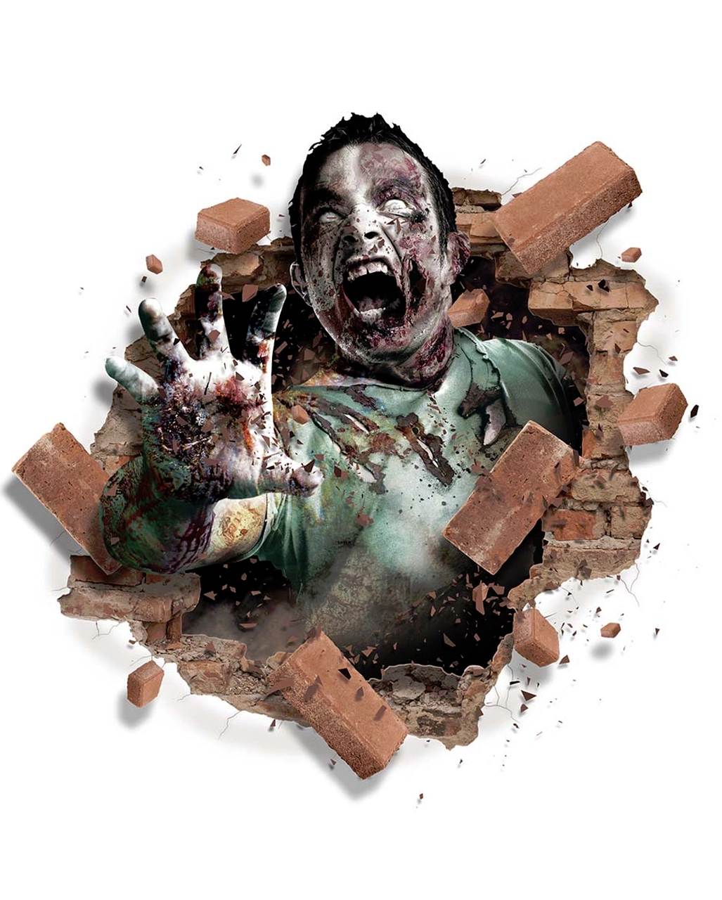 Selbstklebende 3D Deko Folie Zombie 3 Selbstklebende 3D Deko Folie Zombie