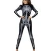 Skelett Catsuit Schwarz -Outlet-Horror-Shop sexy skelett catsuit schwarz wetlook skelett catsuit 22057
