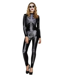 Skelett Catsuit Schwarz 7 Skelett Catsuit Schwarz -Outlet-Horror-Shop sexy skelett catsuit schwarz wetlook skelett catsuit 22057 2