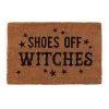 Shoes Off Witches Fußmatte -Outlet-Horror-Shop shoes off witches tuermatte halloween doormat shoes off witches halloween und gothic deko 53266
