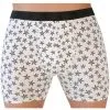 Boxershorts Mit Nautischen Sternen -Outlet-Horror-Shop short weiss mit schwarzen sternen nautischer stern pants geschenkidee fuer nautic fans 28192
