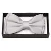 Silberne Satin Fliege Deluxe -Outlet-Horror-Shop silberne satin fliege deluxe schleife kostuem zubehoer herrenfliege silver satin tie