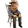 Sitzende Vogelscheuche Mit Schnappkopf -Outlet-Horror-Shop sitzende vogelscheuche mit schnappkopf sitting scarecrow with snapping head halloween animatronic 38880 01