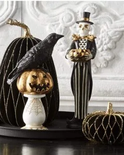 Skeleton Gentleman Mit Jack O'Lantern Teelichthalter 7 Skeleton Gentleman Mit Jack O'Lantern Teelichthalter -Outlet-Horror-Shop skeleton gentleman mit jack o lantern teelichthalter halloween und gothic homeware und wohnungsdeko skeleton with jackolantern tealightholder 54374 3