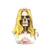 Skelett Braut Büste 11cm -Outlet-Horror-Shop skelett braut bueste halloween und gothic deko skeleton bride bust 53504