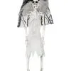 Skelett Braut Mit Schleier 40cm 1 Skelett Braut Mit Schleier 40cm -Outlet-Horror-Shop skelett braut mit schleier skeleton bride with veil halloween deko 50231 01