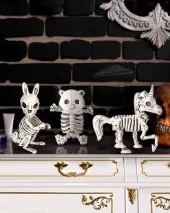 Skelett Einhorn Als Gerippe 18cm -Outlet-Horror-Shop skelett einhorn einhorn skelett als knochengerippe unicorn skeleton halloween deko 39621 03