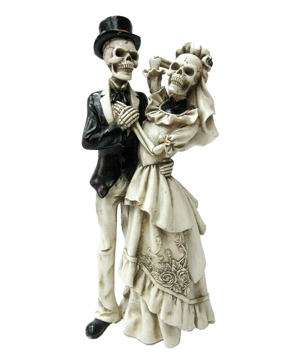 Skelett Hochzeitspaar "Love Never Dies" 34 Cm 3 Skelett Hochzeitspaar "Love Never Dies" 34 Cm