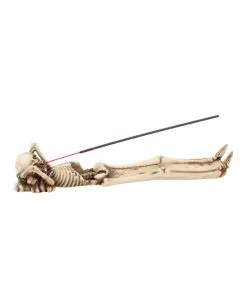Skelett "Take It Easy" Räucherstäbchenhalter 27cm -Outlet-Horror-Shop skelett take it easy raeucherstaebchenhalter skeleton insence holder gothic deko gothic wohnaccessoire 51017 06