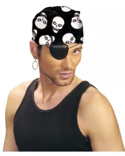 Skull Bandana Kopftuch -Outlet-Horror-Shop skull bandana kopftuch piratenkopftuch rocker kostuem zubehoer seeraeuber tuch 17215 005