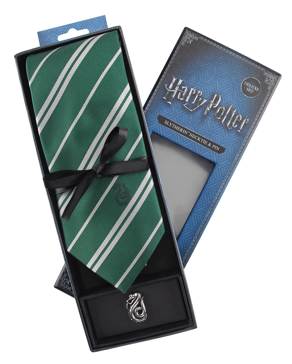 Harry Potter Slytherin Krawatte Mit Pin 3 Harry Potter Slytherin Krawatte Mit Pin