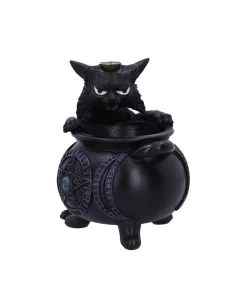 Spite's Hexenkessel Backflow Räucherkegelhalter 12 Spite's Hexenkessel Backflow Räucherkegelhalter -Outlet-Horror-Shop spites hexenkessel raeucherkegelhalter gothic und halloween wohnungsdeko cat with cauldron backflow incense burner 51792 3