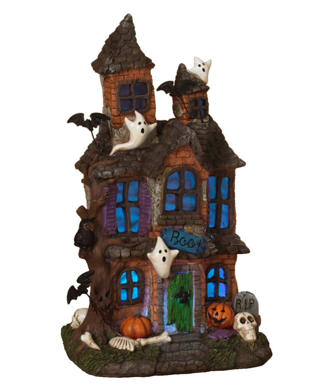 Spooky Geisterhaus Mit LED 39cm 3 Spooky Geisterhaus Mit LED 39cm