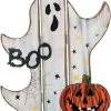 Spooky Halloween Geist Holz Deko Aufsteller -Outlet-Horror-Shop spooky halloween geist holz deko aufsteller spooky halloween ghost plywood easel decor 53060