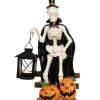 Spooky Teelichthalter Skelett Mit Laterne 37cm -Outlet-Horror-Shop spooky teelichthalter skelett mit laterne 37cm spooky tea light holder skeleton with lantern halloween deko 54082