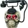 Spooky Totenschädel Telefon Mit LED -Outlet-Horror-Shop spooky totenschaedel telefon mit led spooky light up skull telephone totenkopf telefon halloween 53053