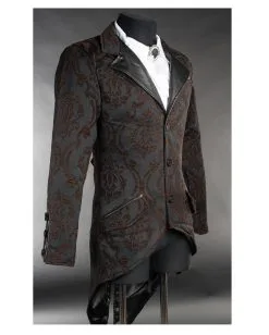 Steampunk Brokat Jacket Mit Schwalbenschwanz 7 Steampunk Brokat Jacket Mit Schwalbenschwanz -Outlet-Horror-Shop steampunk brokat jacket mit schwalbenschwanz steampunk brocade tailcoat 39123 03