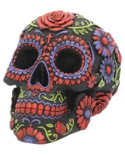 Sugar Skull Mit Blüten Ornament 8 Sugar Skull Mit Blüten Ornament -Outlet-Horror-Shop sugar skull mit blueten ornament sugar skull mit bluetenmuster sugar bloom skull 39199 02