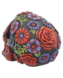 Sugar Skull Mit Blüten Ornament 10 Sugar Skull Mit Blüten Ornament -Outlet-Horror-Shop sugar skull mit blueten ornament sugar skull mit bluetenmuster sugar bloom skull 39199 04