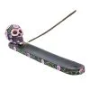 Sugar Skull Mit Flowers Räucherstäbchen Halter -Outlet-Horror-Shop sugar skull mit flowers raeucherstaebchen halter sugar skull with flowers incense burner 50735 01