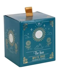 Tarot Kerze "The Sun" 8 Tarot Kerze "The Sun" -Outlet-Horror-Shop tarot kerze the sun weisser salbei tarot kerze the sun tarot candle the moon 52894 03