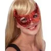 Teufel Augenmaske Mit Pailletten -Outlet-Horror-Shop teufel augenmaske mit pailetten faschingsmaske satansmaske devil mask with sequin 8801352 01
