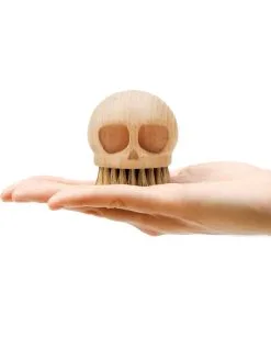 Totenkopf Gemüsebürste -Outlet-Horror-Shop totenkopf gemuesebuerste totenkopf handwaschbuerste skull hand brush halloween homeware 54163 03